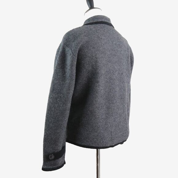 Vintage Herman Geist Size M Boiled Wool Jacket Gray Black - Picture 4 of 11